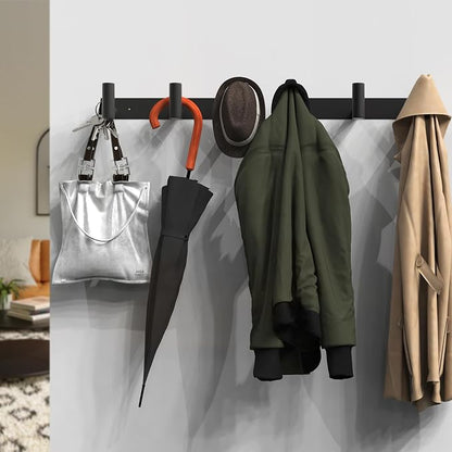 VAEHOLD Black Hat and Coat Wall Mount Rack - Image 4