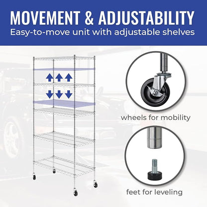 SafeRacks - NSF Certified Storage Shelves, Heavy Duty Steel Wire Unit - Image 5