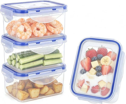 KIGI Small Food Storage Containers, 4-Sided Locking Airtight Lids, BPA-Free by KIGI