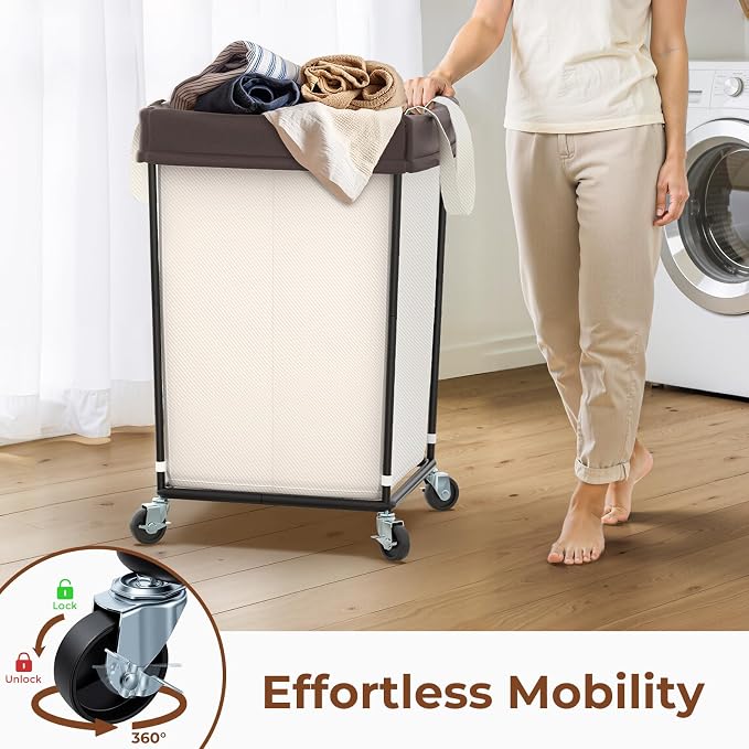 160L Rolling Laundry Basket - Image 4