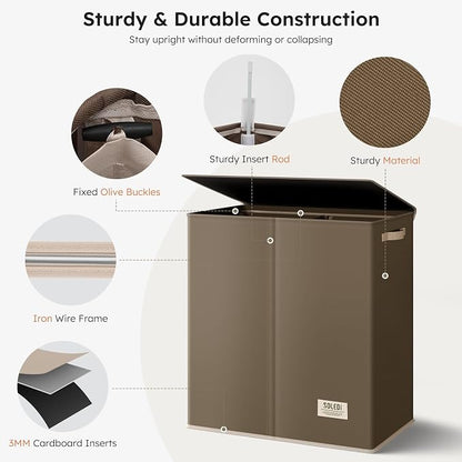SOLEDI Large Double Laundry Hamper - Image 7