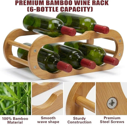 PEKER Wine Rack – Small Countertop Wine Rack & Wine Bottle Holder - Image 3