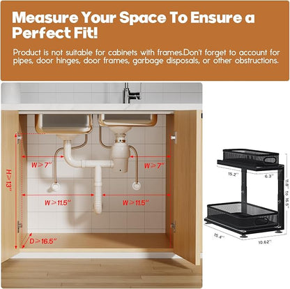 1 Pack Under Sink Storage Organizer - Image 2