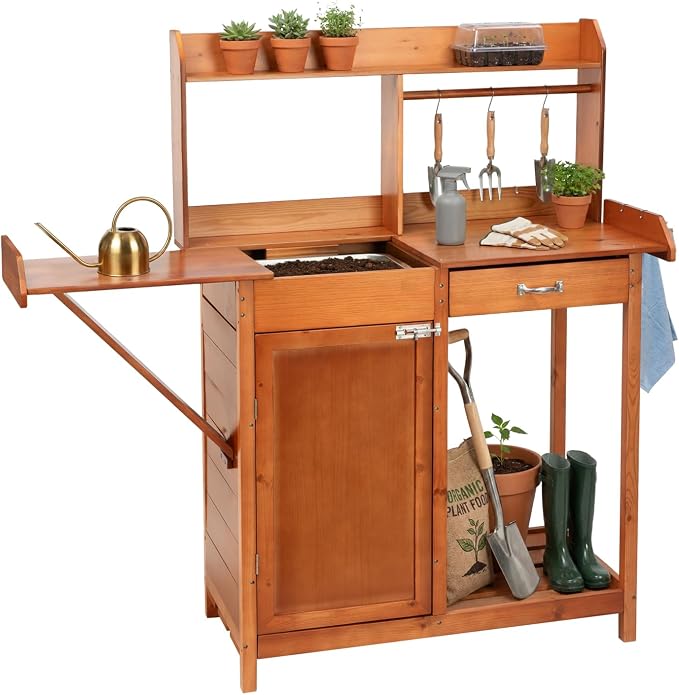 OOOK Potting Bench, Nordic Scots Pine Potting Table - Image 9