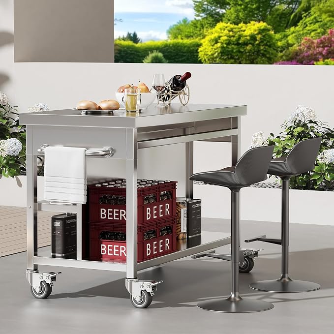 Stainless Steel Kitchen Island - Image 6
