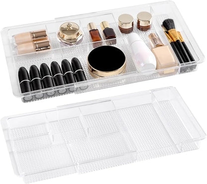Oubonun Expandable Drawer Organizer 11.1” to 19.2” Width, Shallow Cosmetic by Oubonun