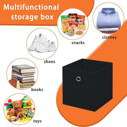 Foldable Storage Cubes Bins, 11 Inch Cloth Storage Cube Fabric Storage Box - Image 3