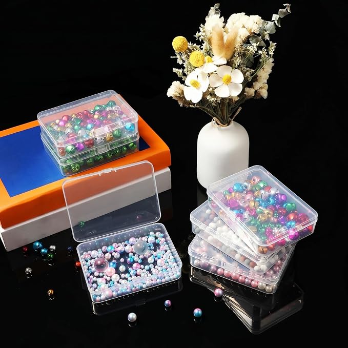 Jetec 18 Pieces Mini Plastic Clear Beads Storage Containers Box - Image 4