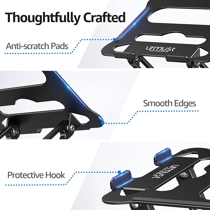 Urmust Laptop Notebook Stand Holder Adjustable Laptop Stand Portable Computer - Image 8