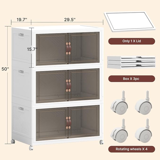 1016QT Extra Large Stackable Storage Bins - Image 2