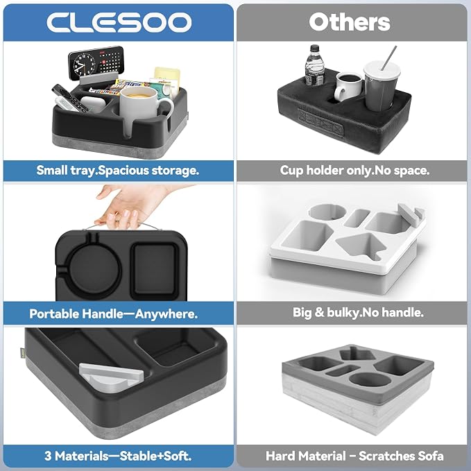 Couch Cup Holder Tray Couch Cup Holder Pillow Soft Sofa Caddy Drink Holder - Image 9
