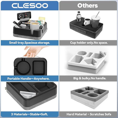 Couch Cup Holder Tray Couch Cup Holder Pillow Soft Sofa Caddy Drink Holder - Image 9
