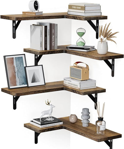 Amada HOMEFURNISHING Corner Floating Shelves, Shelves by AMADAHOMEFURNISHING