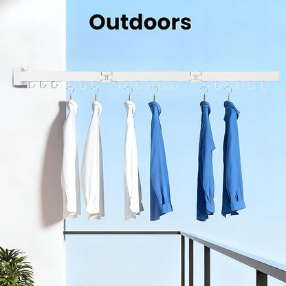 Clothes Drying Rack Wall Mounted, Retractable Collapsible Space Saver - Image 6