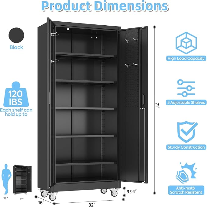 Metal Garage Storage Cabinet - Image 3