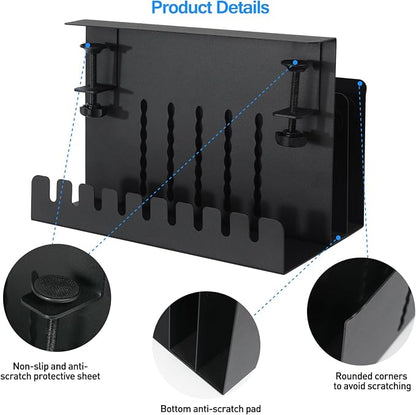 MAXECHO Desk Side Storage, Under Desk Laptop Mount, Table Side Hanging File - Image 4
