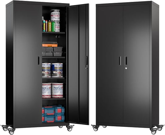 73" H Metal Garage Storage Cabinet by METALYEYE