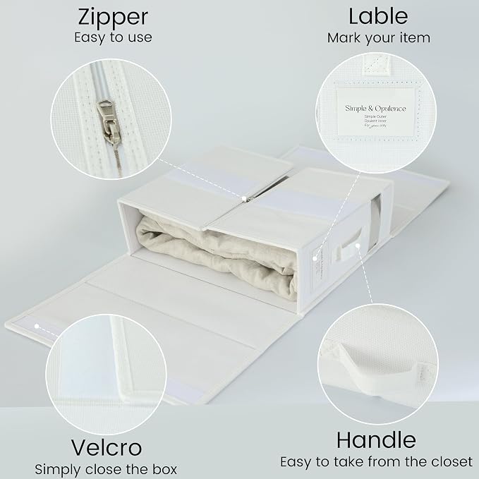 Simple&Opulence 4 Pack Bed Sheet Organizers and Storage, Linen Closet Organizers - Image 2