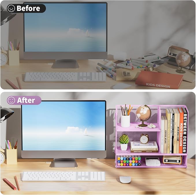 Marbrasse 3-Tier Desk Shelf Organizer - Image 5