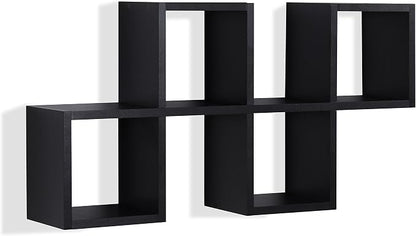 Danya B. Cubby Chessboard Wall Shelf – Black - Image 4