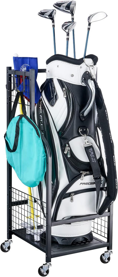 Mythinglogic Golf Storage Garage Organizer, Golf Bag Storage Stand and Other by Mythinglogic