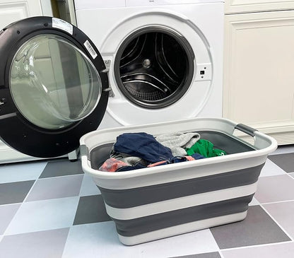 SAMMART Collapsible Plastic Laundry Basket by SAMMART