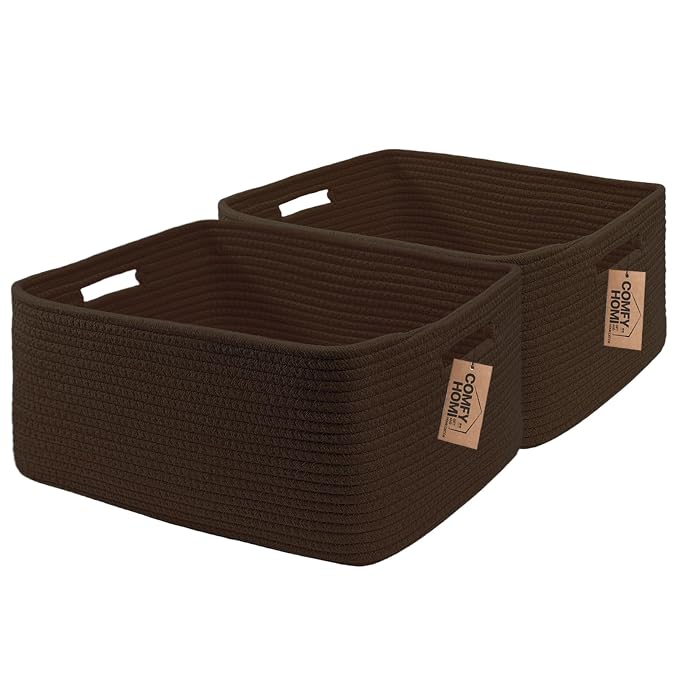 COMFY-HOMI 2 pcs Large Storage Baskets by COMFY-HOMI