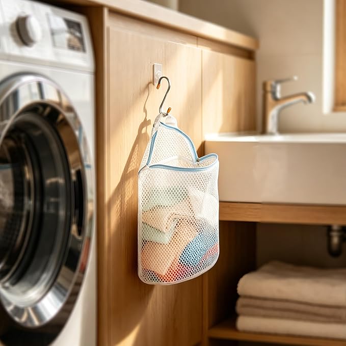 5Pcs Hanging Laundry Bags for Socks - Image 4