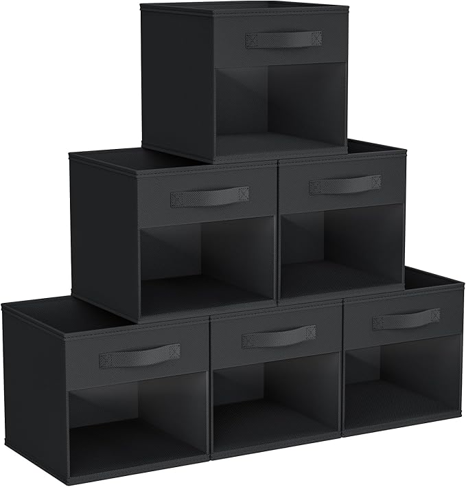 DIMJ Cube Bins, 6 Packs Fabric Storage Cubes by DiMJ