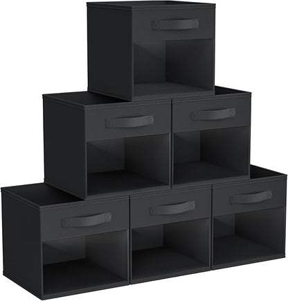 DIMJ Cube Bins, 6 Packs Fabric Storage Cubes by DiMJ
