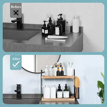 Bathroom Counter Organizer, 2-Tier Standing Storage Shelf - Image 6