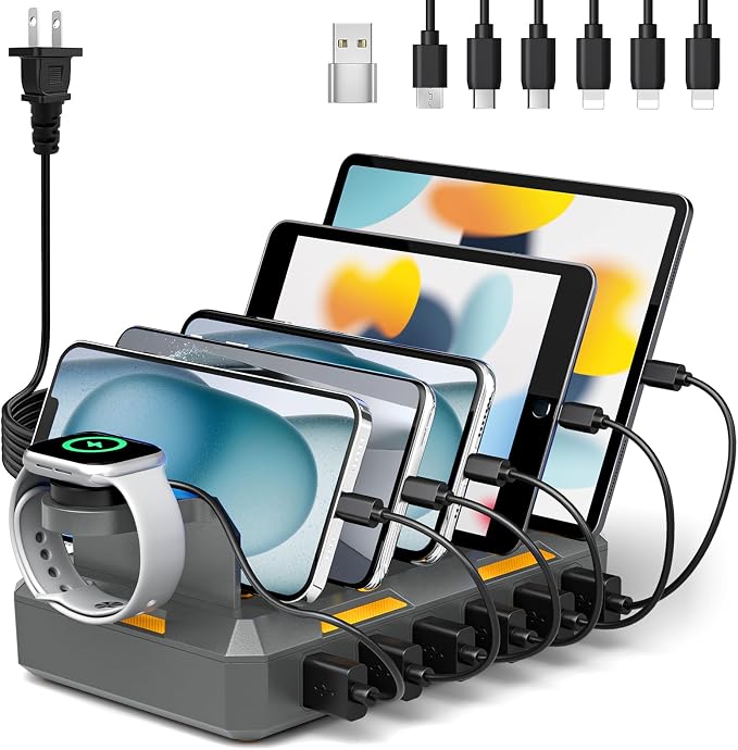 Charging Station for Multiple Devices, Honcila 50W Multiple Charger Station by Honcila