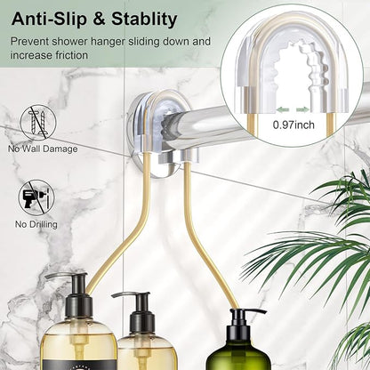 SRIWATANA Shower Caddy Hanging, Bathroom Organizer, No Drilling Shelves Over - Image 4