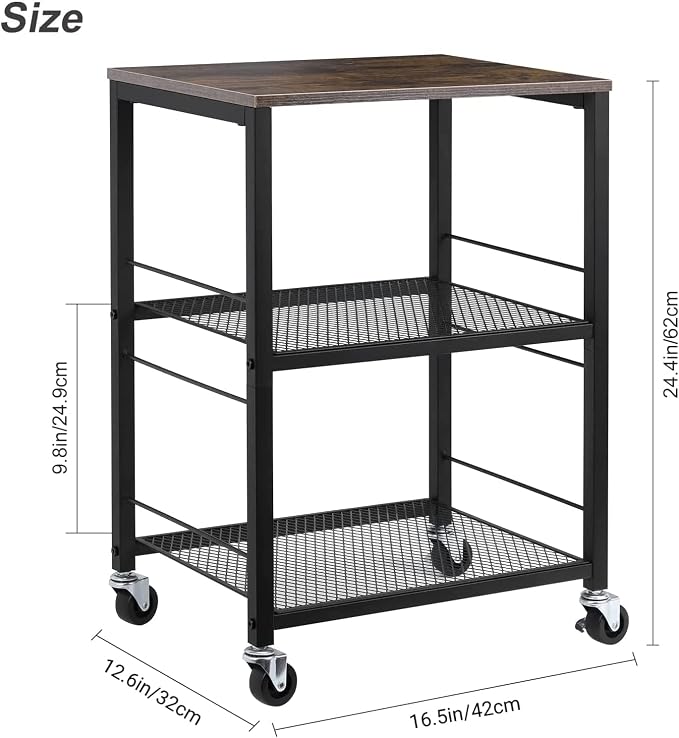 LIANTRAL 3 Tier Rolling Cart - Image 2