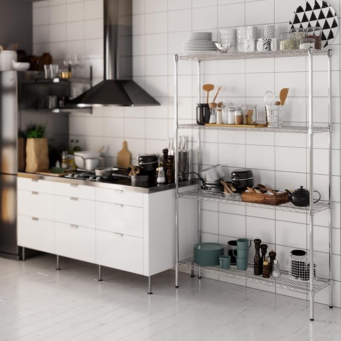 14" Deep x 48" Wide x 74" Height Wire Shelving Kit | 4-Tier | NSF Commercial - Image 7