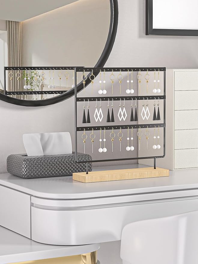 Earring Holder Organizer, Pierced Large Earrings Display Stand - Image 2