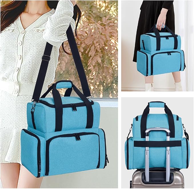 Large Makeup Cosmetic Bag with 3 Removable Case and 2 Removable Dividers Double - Image 7