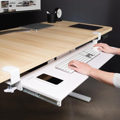 VIVO White Extra Large 34 x 11 in Under Desk Keyboard Tray, MOUNT-KB15EW | - Image 5