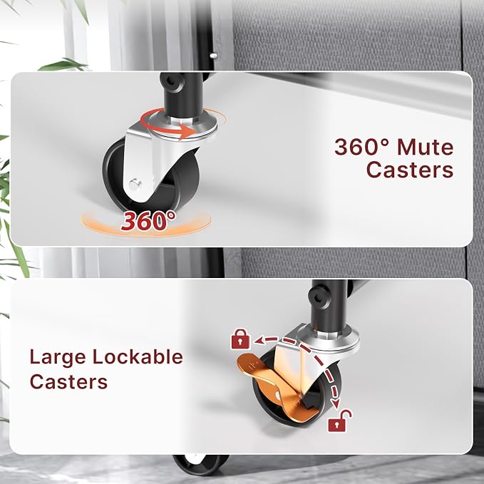 180L Laundry Sorter 3 Section – Heavy Duty Rolling Laundry Basket - Image 5