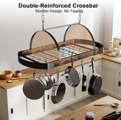 Hanging Pot Rack, 32-Inch Ceiling Pot Rack - Image 4
