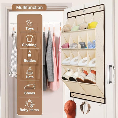 FENTEC 2 Pack Over the Door Shoe Organizer, Hanging Shoe Organizer, 28 Large - Image 6