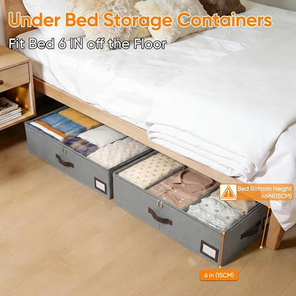 OIAHOMY 2 Pack 38L Under Bed Storage - Image 4