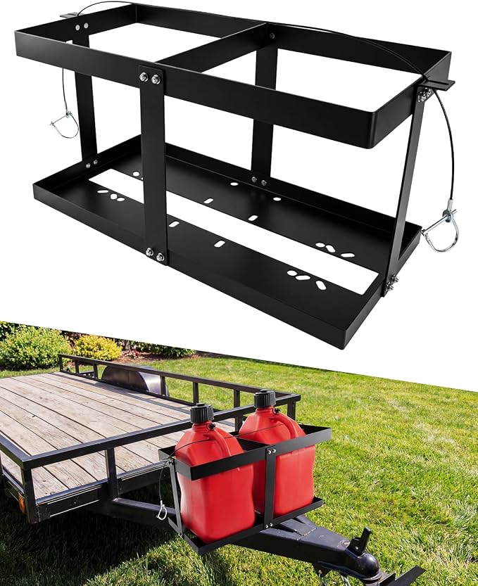 Gas Can 5 Gallon Fuel Container Holder, Fits Two 5 Gallon Gas Can, Compatible - Image 3
