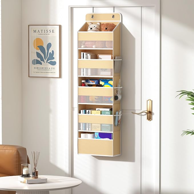 1 Pack 5-Tier Over the Door Organizer, Heavy-Duty Large Deep Pocket Hanging - Image 4