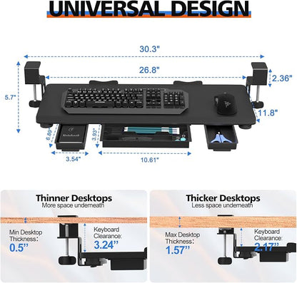 Large Keyboard Tray Under Desk Slide Out - Image 2