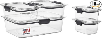 Rubbermaid Brilliance Food Storage Containers, Leak-Proof by Rubbermaid