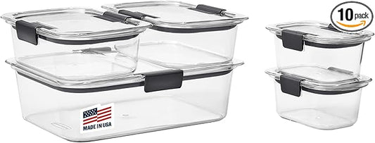 Rubbermaid Brilliance Food Storage Containers, Leak-Proof by Rubbermaid
