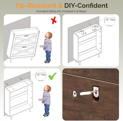 VINGLI Shoe Storage Cabinet for Entryway - Image 9