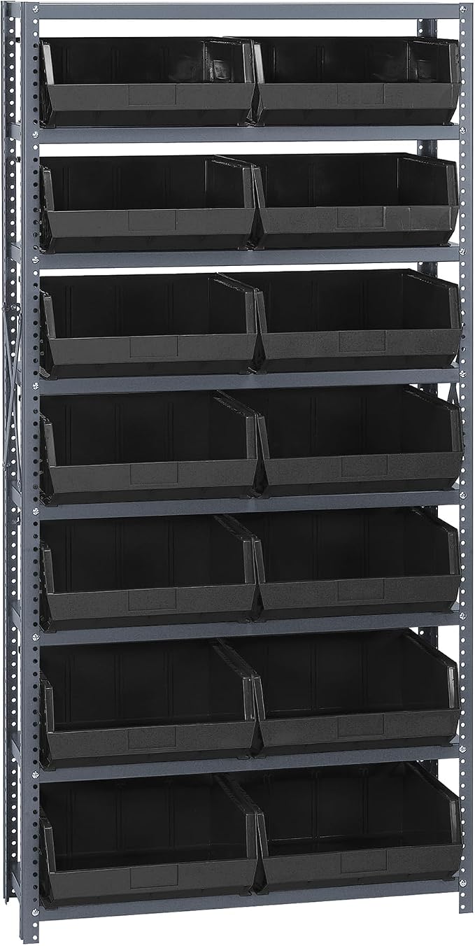 Quantum Storage Systems QSBU-250BK Giant Open Hopper Steel Shelving System by QuantumStorageSystems