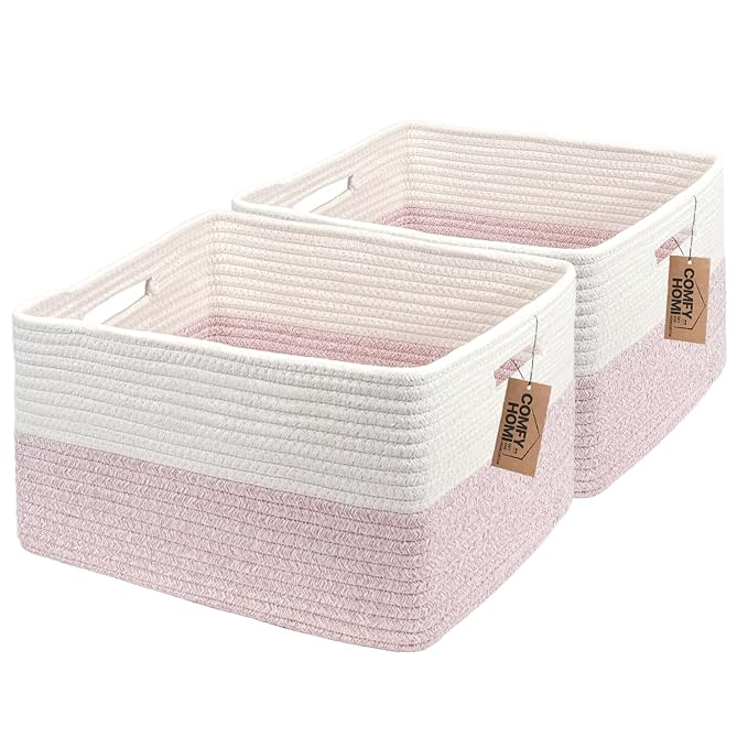 COMFY-HOMI 2 pcs Large Storage Baskets by COMFY-HOMI